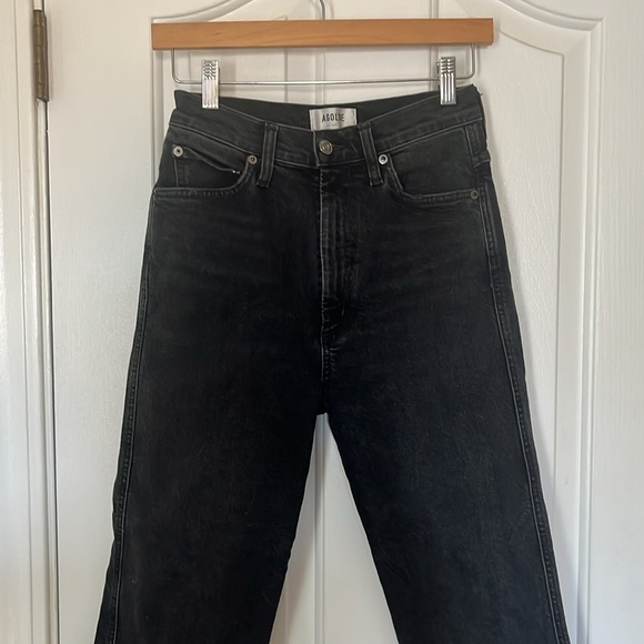 Agolde | Pinch Waist High Rise Washed Black Size 26/2 90s Straight Leg Y2K - Picture 7 of 14